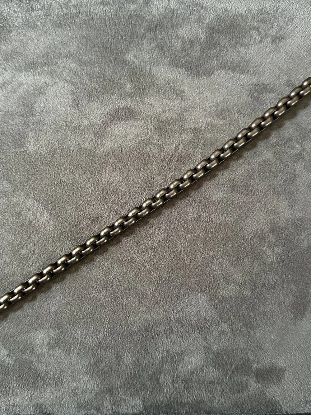 David Yurman Box Chain Bracelet w/ Stainless Steel & Sterling Silver, 7.3mm - 9